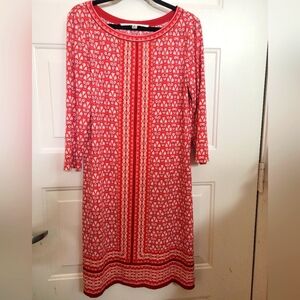 Max Studio Floral Print 3/4 Sleeve‎ Dress Size Small